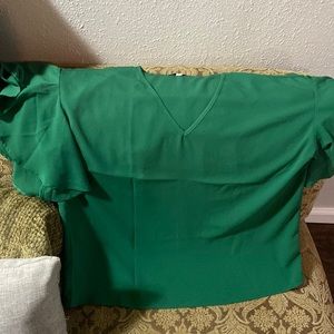 Green flow dress shirt size small new never been worn